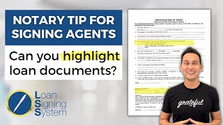 Notary Signing Agent Tip: Can You Highlight Loan Documents?