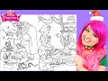 Coloring Belle & Snow White Christmas | Pencils