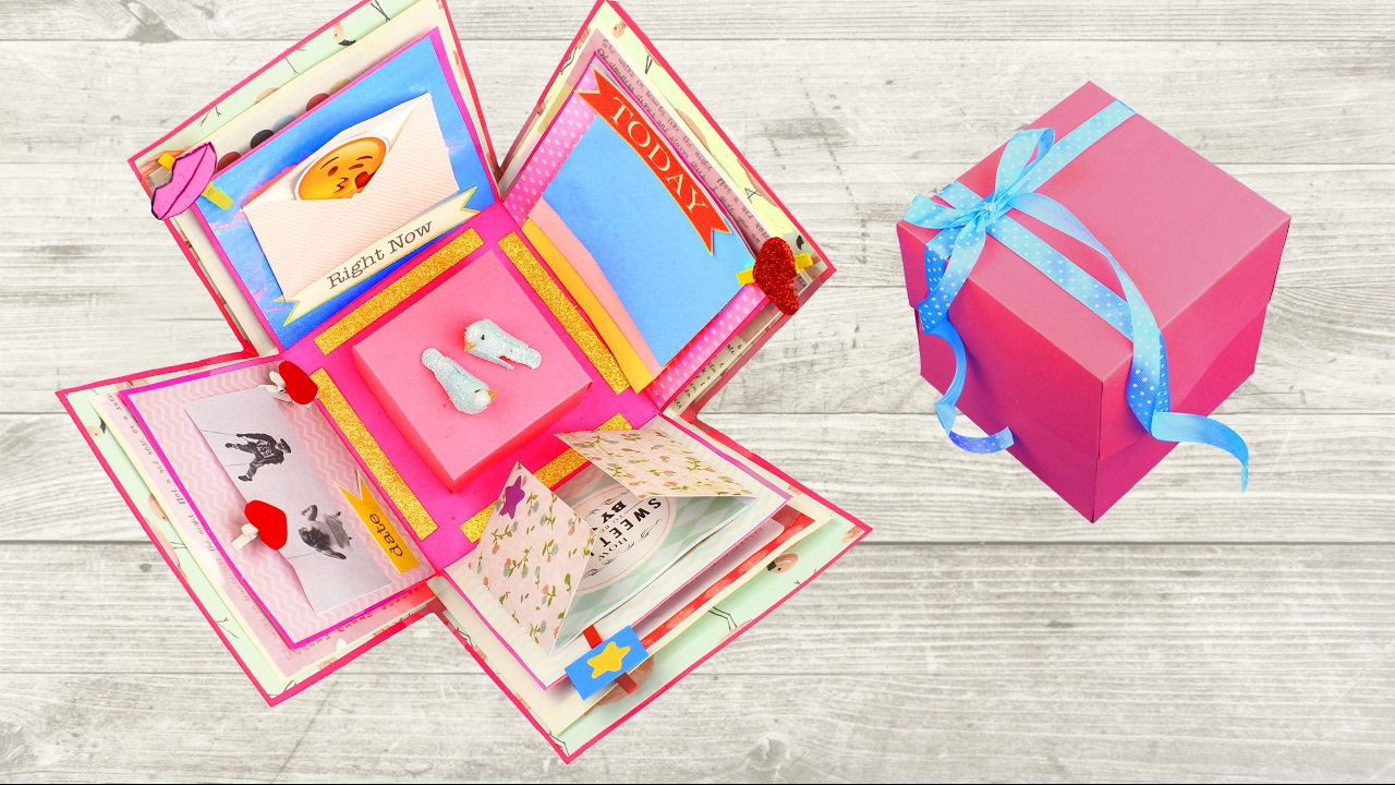 Gift Box, How to Make Jumping Explosion Box, Explosion Box, Surprise Box, DIY, @VENTUNOART ​, , art, handicraft, cardboard, craft, Gift  Box