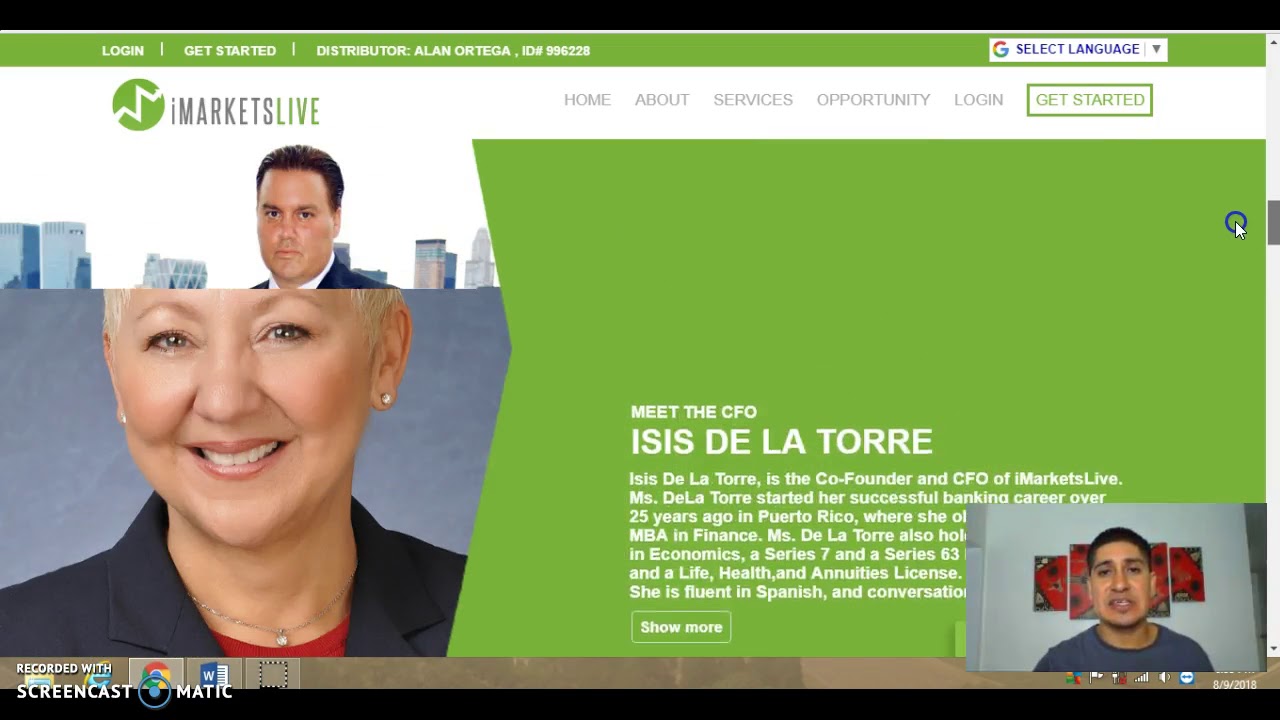 About The CEO & CFO of IMarket Live