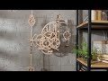 Ugears Aero Clock. Wall clock with pendulum