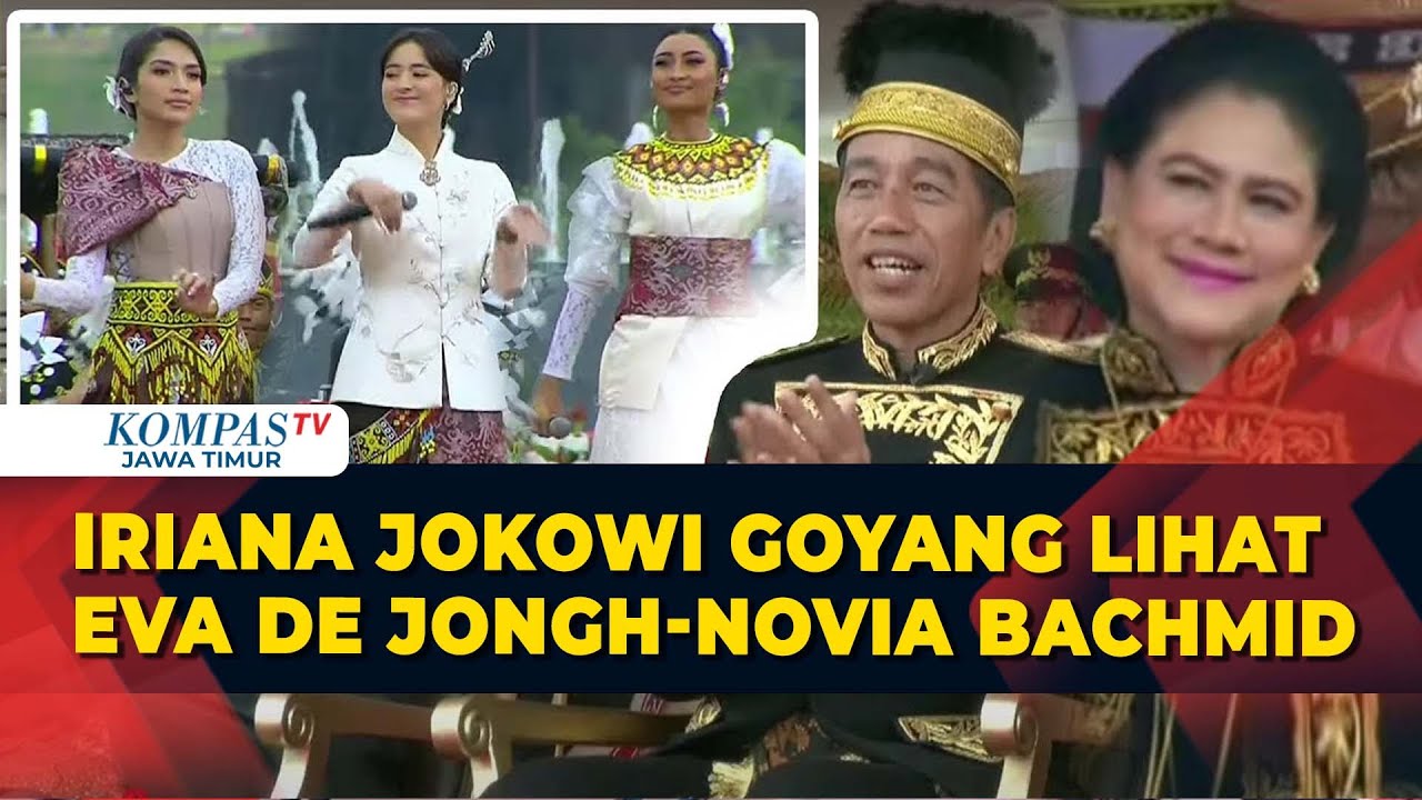 Momen Ibu Iriana Jokowi Bergoyang Saksikan Mawar Eva de Jongh, hingga Novia Bachmid di IKN