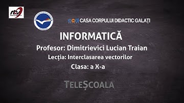 Informatică - Clasa a 10-a -Lecţia 5. Interclasarea vectorilor