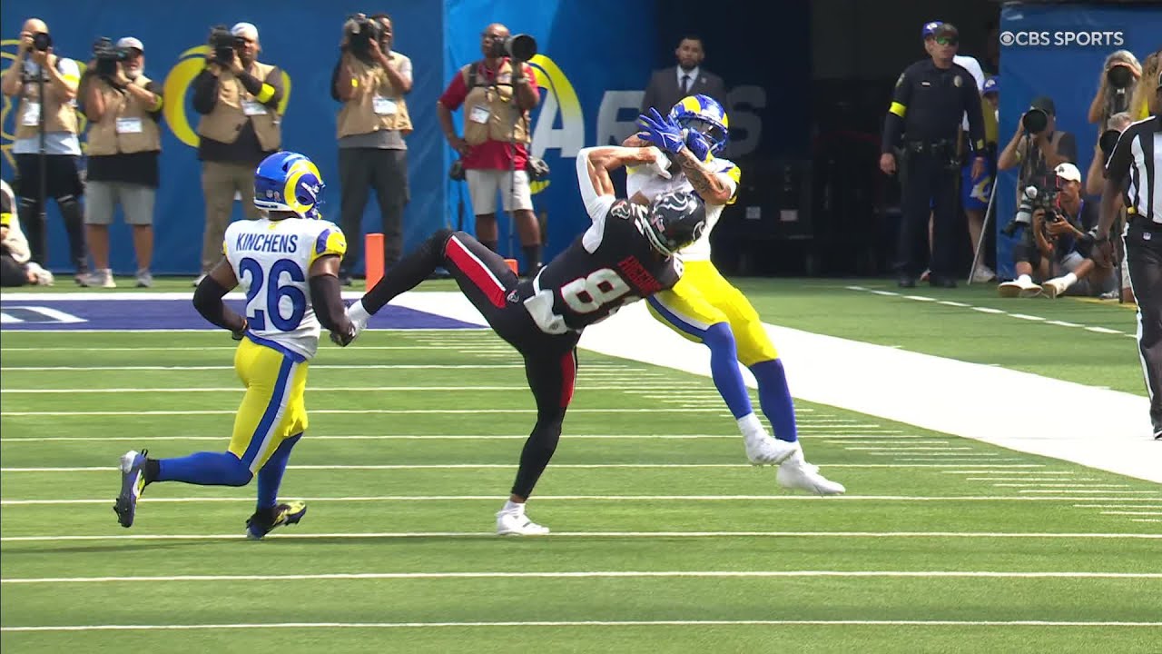 INT! Decobie Durant swipes Higgins catch for athletic turnover for Rams