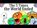 خمس مرات انتهى فيها العالم