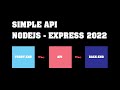 How to create simple API NodeJS - Express 2022