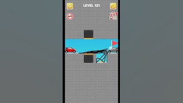 Draw Bridge Game Play Level 121 Shots Viral Trending Game 🎮🎯