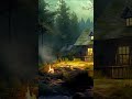 【自然音】焚き火の音と秋の月夜 1時間｜睡眠・作業〜ぬくもりに包まれる静かな夜 ― Fireplace Night for Sleep/Work 1h【ASMR】