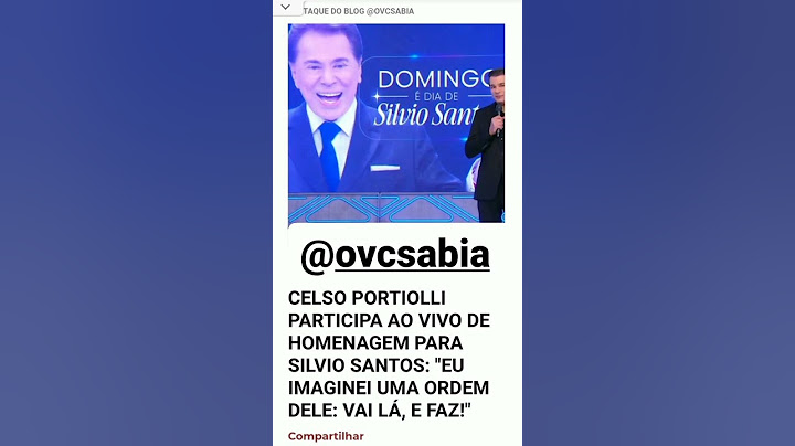 Celso Portiolli participa ao vivo de homenagem para Silvio Santos 😥