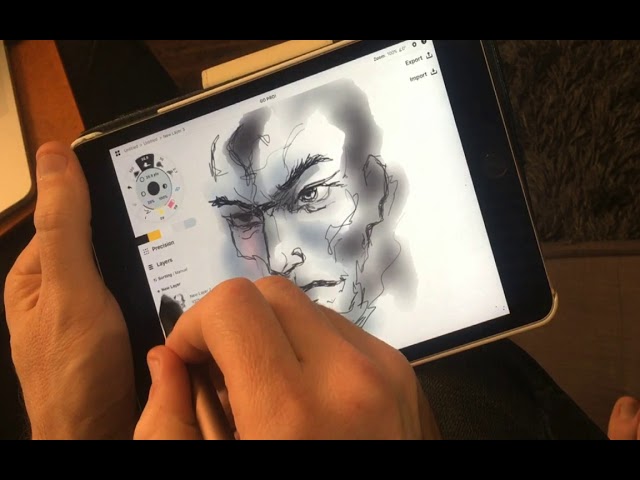 Adonit Pixel  (REVIEW) on Ipad Mini using Sketchbook app and Concepts App