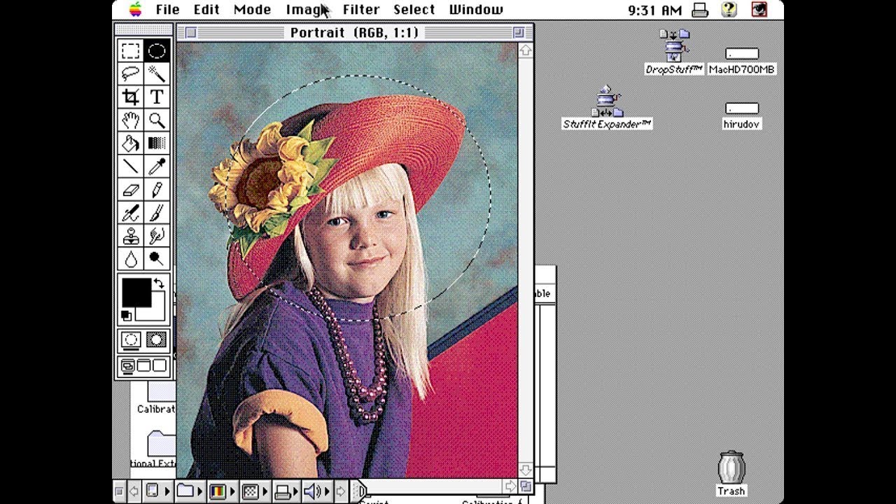 Apple Macintosh - Adobe Photoshop 2.5.1 (1993) Adobe - YouTube