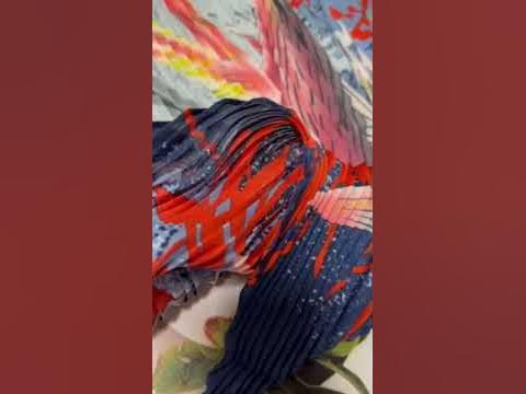 Гофрированный платок в расцветках - YouTube