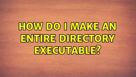 Ubuntu: How do I make an entire directory executable? (5 Solutions!!)