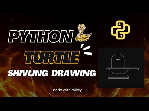 Draw lord Shiva using python Turtle tu tutorial #python #coding 