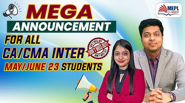 Best Audit Marathon For CA/CMA INTER May/June 23 Students | MEPL - Mohit Agarwal