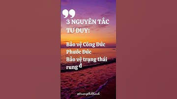 3 nguyên tắc tư duy #thaydoinhanthuc #phattrienbanthan 