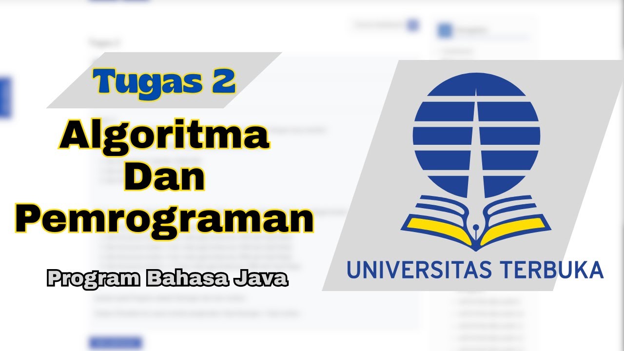 Tugas 2 Algoritma dan Pemrograman | Universitas Terbuka - YouTube