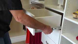 How to remove a drawer from a drawer slide  The Closet Doctor