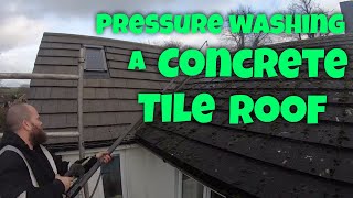 Roof Cleaning Cambridge. Marley Flat Concrete Roof Tile Cleaning Pressure Washed Then Soft Washed