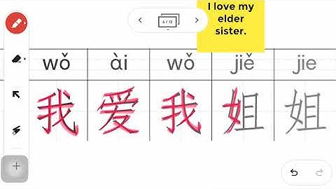 How to write 我爱我姐姐 #how to write #write #Chinese #Strokes #HSK #trainchinese #stroke order
