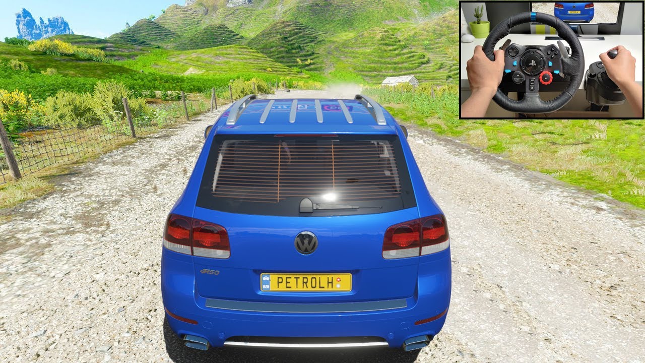 Volkswagen Touareg | Realistic offroading - Forza Horizon 4 | Logitech g29 gameplay