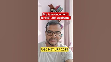 Announcement for NET JRF Aspirants #shorts #ugcnet #ugcnet2025 #ugcnetpyqs #ugcnetpaper1 #ntanet