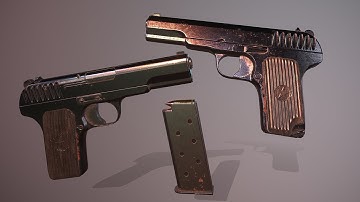 3DCoat Weapon Modeling - TokarevTT33 [Timelapse]