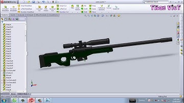 SolidWorks Tutorial : AWM Sniper Rifle
