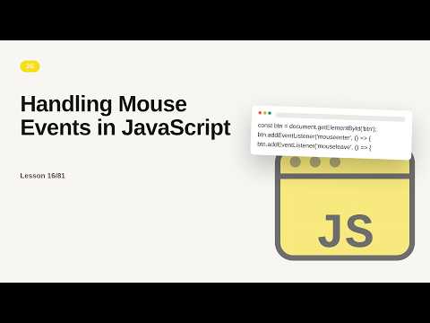JavaScript - Web development basic Series: Handling Mouse Events in JavaScript