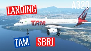 MSFS 2020 - A320 - TAM LANDING IN SBRJ