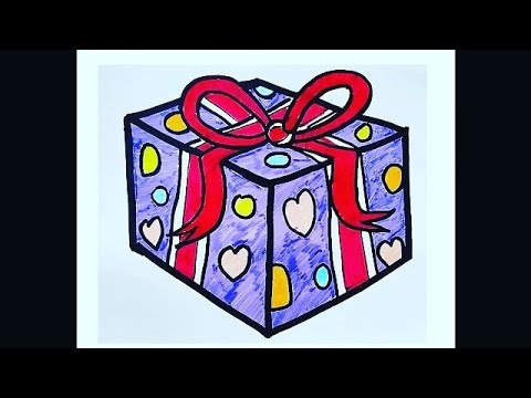 hediye paket çizimi - Hediye Kutusu Nasıl Çizilir? - How To Draw a Gift ...