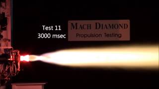 Mach Diamond thruster 3-second test MON25/MMH