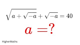 Can you solve for a❓❓| (a nice Algebric Equation Trick) | #math #maths |