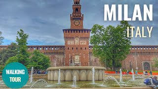 Milan, Italy Walking Tour (4k ultra hd 60fps) | Spring Walking Tour Milan | Is Milan Worth Walking?