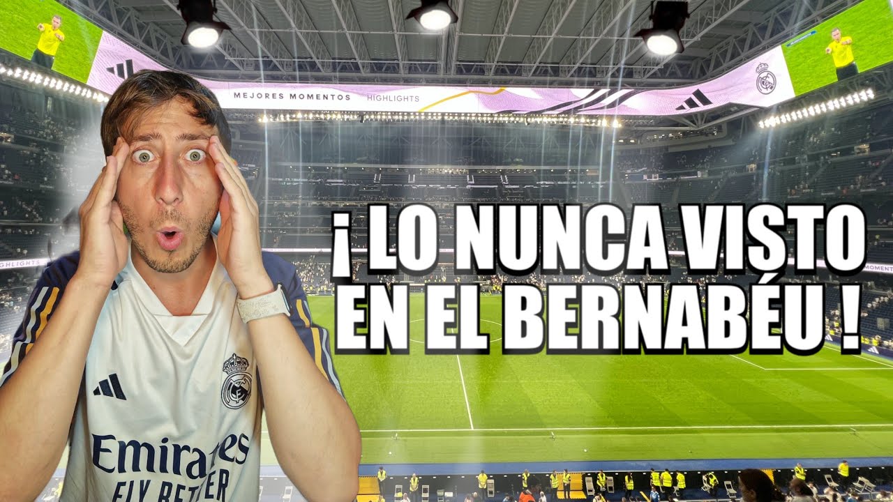 ESPECTACULAR JUEGO de LUCES en el NUEVO BERNABÉU 🤩 