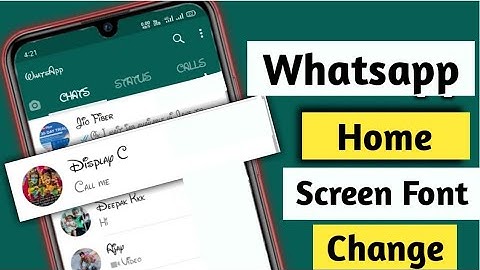 Whatsapp Home screen Font change kaise kare | phone style home screen