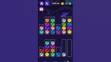Ball Sort Master Game Level - 222 Without Boosters | Puzzle Game | #entertainment #puzzle #games
