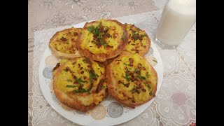 Выпечка из слоеного теста! ПАМПУШКИ С ПЮРЕ И КОПЧЁНЫМ СЫРОМ СУЛУГУНИ!/Puff pastry!