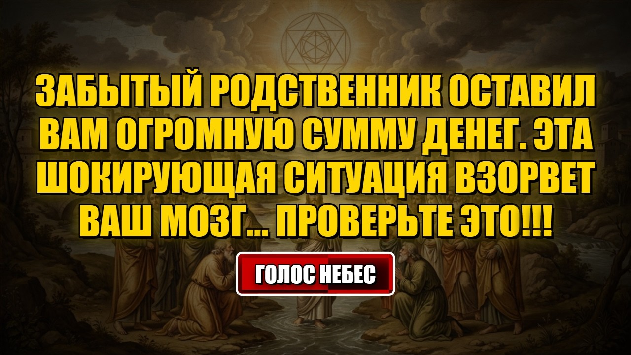 Сегодняшнее послание от Бога Забытый родственник оставил тебе огромное наследство... #Бог