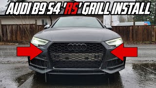 Audi B9 S4  iGround Canada RS Style Honeycomb Grill Install