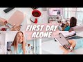 first day living ALONE in my new apartment !!