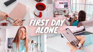 first day living ALONE in my new apartment !!