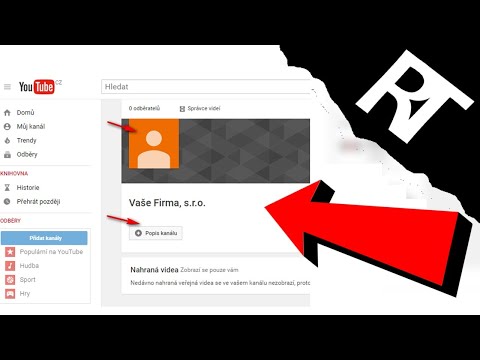Jak VYTVOŘIT KANÁL NA YOUTUBE