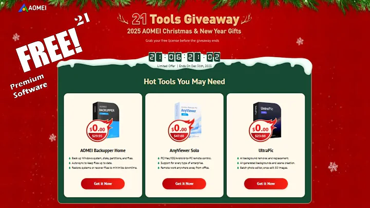 Hadiah Karnaval Natal AOMEI 2025 – Klaim 21 Perangkat Lunak Premium GRATIS #AOMEI #AOMEIGIVEAWAY