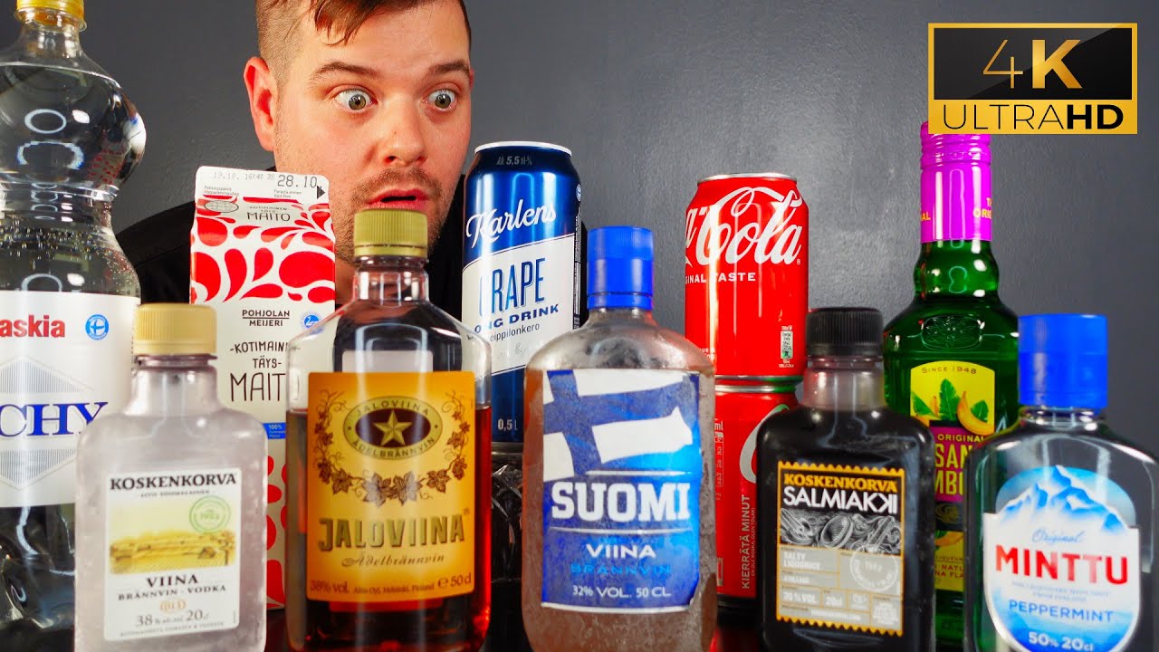 ASMR Пробуем финские коктейли Mukbang | DAVE KAY ASMR