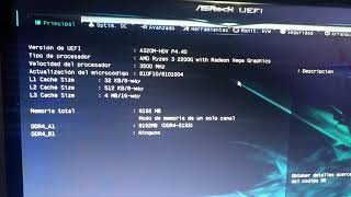 Vram Ryzen 3 2200g Aumentar O Disminuir Capacidad En Asrock A320mhdv Tarjeta De  Integrada