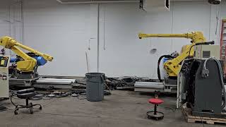 Dual FANUC M-710ic/20L Industrial Robots With 35 Foot Track - Robots Done Right