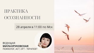 Практика осознанности. Ведущая: Мила Круковская