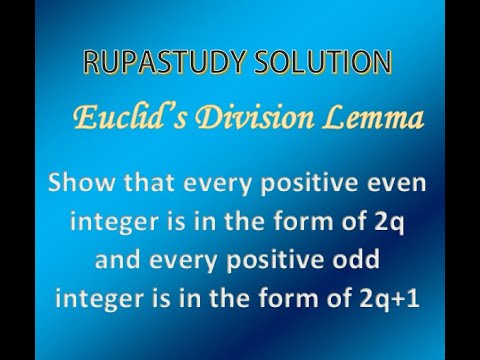 Solution NCERT example euclid division lemma| real numbers| by RUPASTUDY SOLUTION