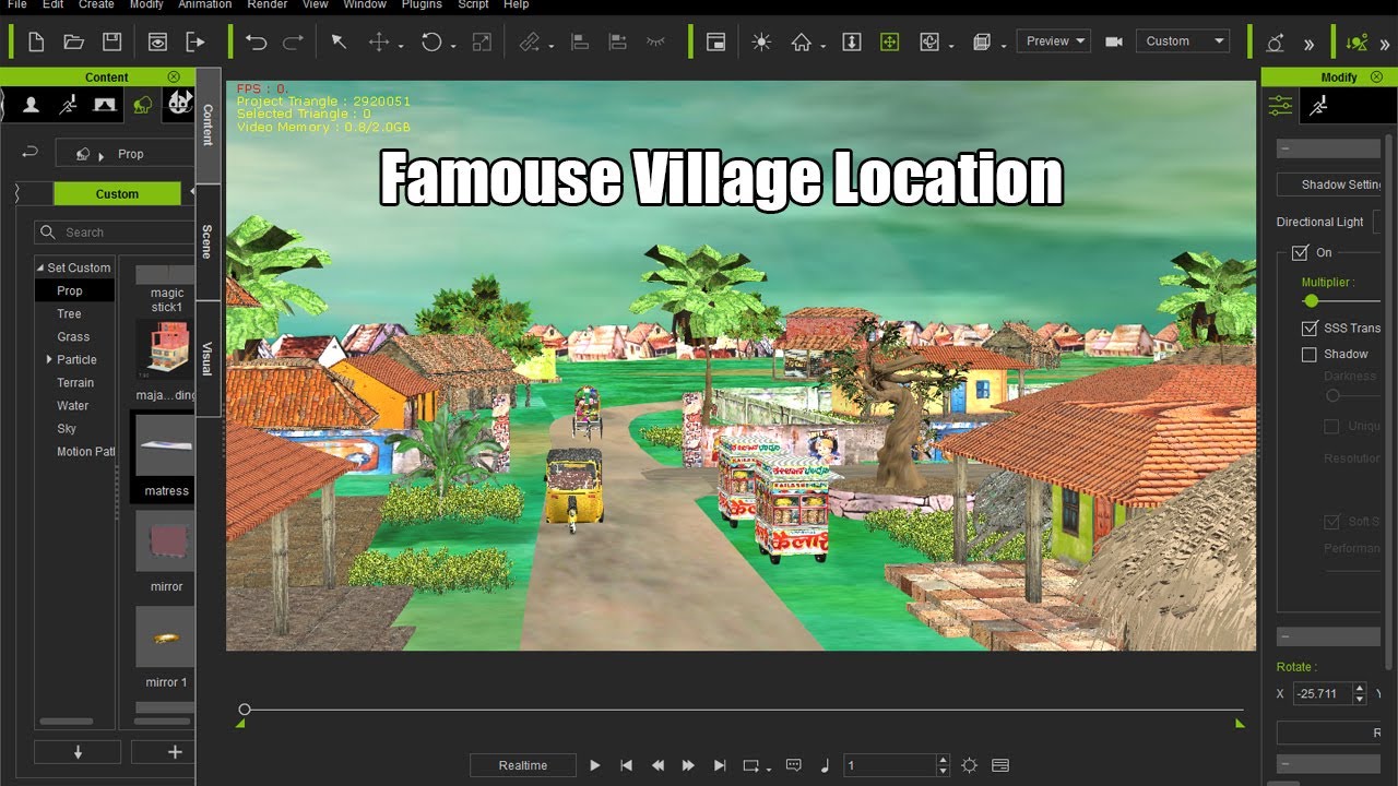 New village location | How to create village location for i clone 7 full tutorial in Hindi/Urdu